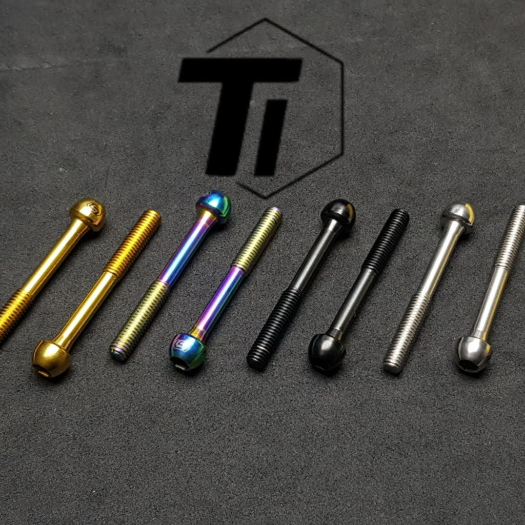 Perno de tija de sillín Thomson de titanio | Tija telescópica Externa Negra Covert Masterpiece C Elite | Tornillo de titanio grado 5