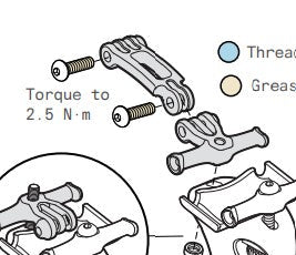 Cervelo S5 MY26 rear accessory mount titanium bolt kit