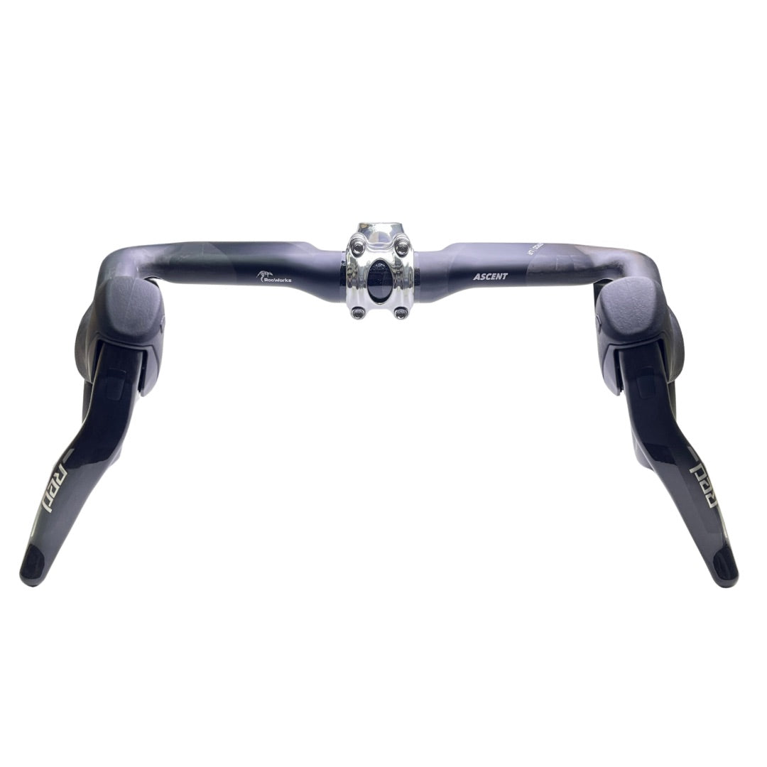 مقود ASCENT AEROO Aero | 30 سم بجزء علوي ضيق، مصمم للنساء والشباب وراكبي الدراجات ذوي الأكتاف الضيقة