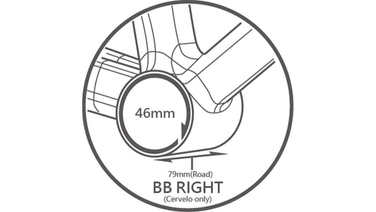 TRiPEAK BBRight 79mm محول دعامة سفلية 3 في 1 | محامل خزفية/فولاذية | Shimano Hollowtech II، SRAM DUB، Rotor 3D+