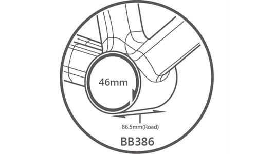 كرسي المحور السفلي TRiPEAK Press-Fit BB386 86.5 ملم 3 في 1 | محامل سيراميك/فولاذية | Shimano Hollowtech II، SRAM DUB، Rotor 3D+