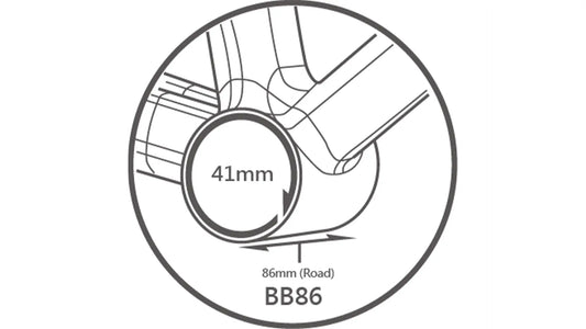 كرسي المحور السفلي TRiPEAK BB86 86/92mm DUB | محامل خزفية/فولاذية | SRAM DUB 28.99mm