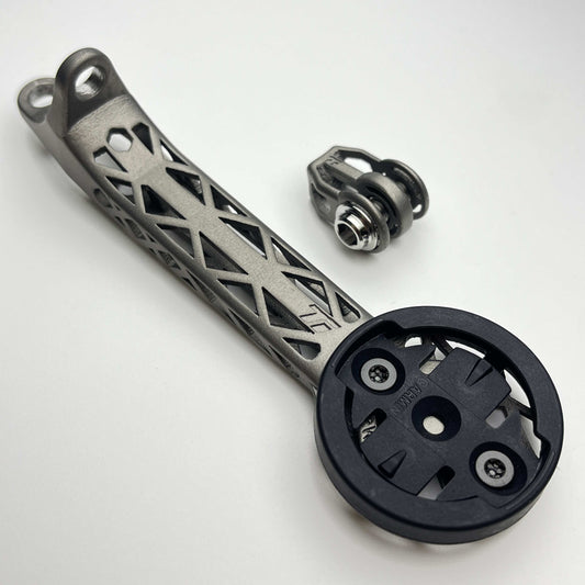 Suporte para computador CRW Works HB01 em titânio, impresso em 3D | Garmin Wahoo | Série Team