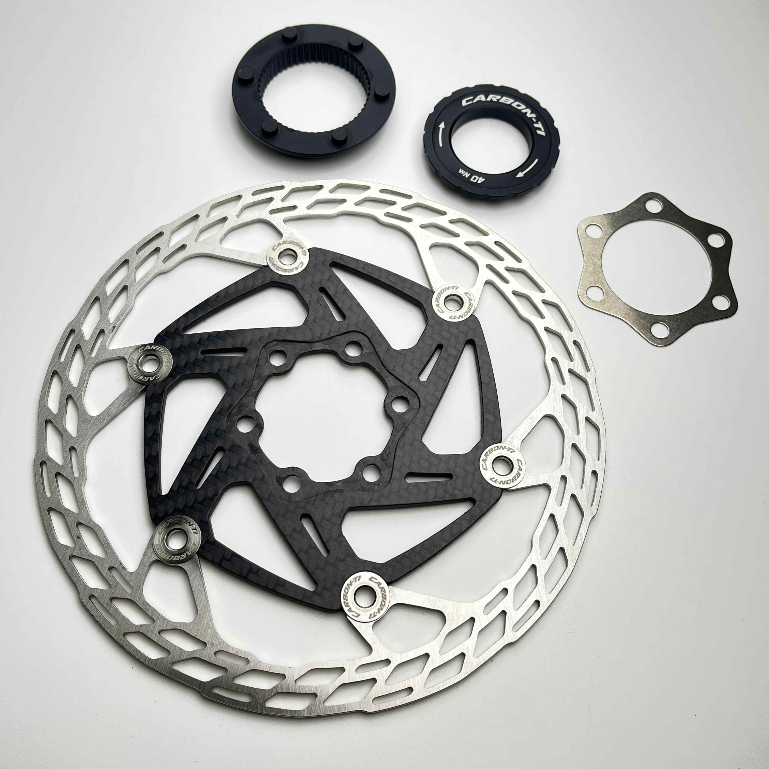 CARBON-TI カーボンチ X-Rotor スチールカーボン　　160mm Carbon-Ti X-Rotor SteelCarbon 3 Centerlock Disc | Ti-Parts – Ti