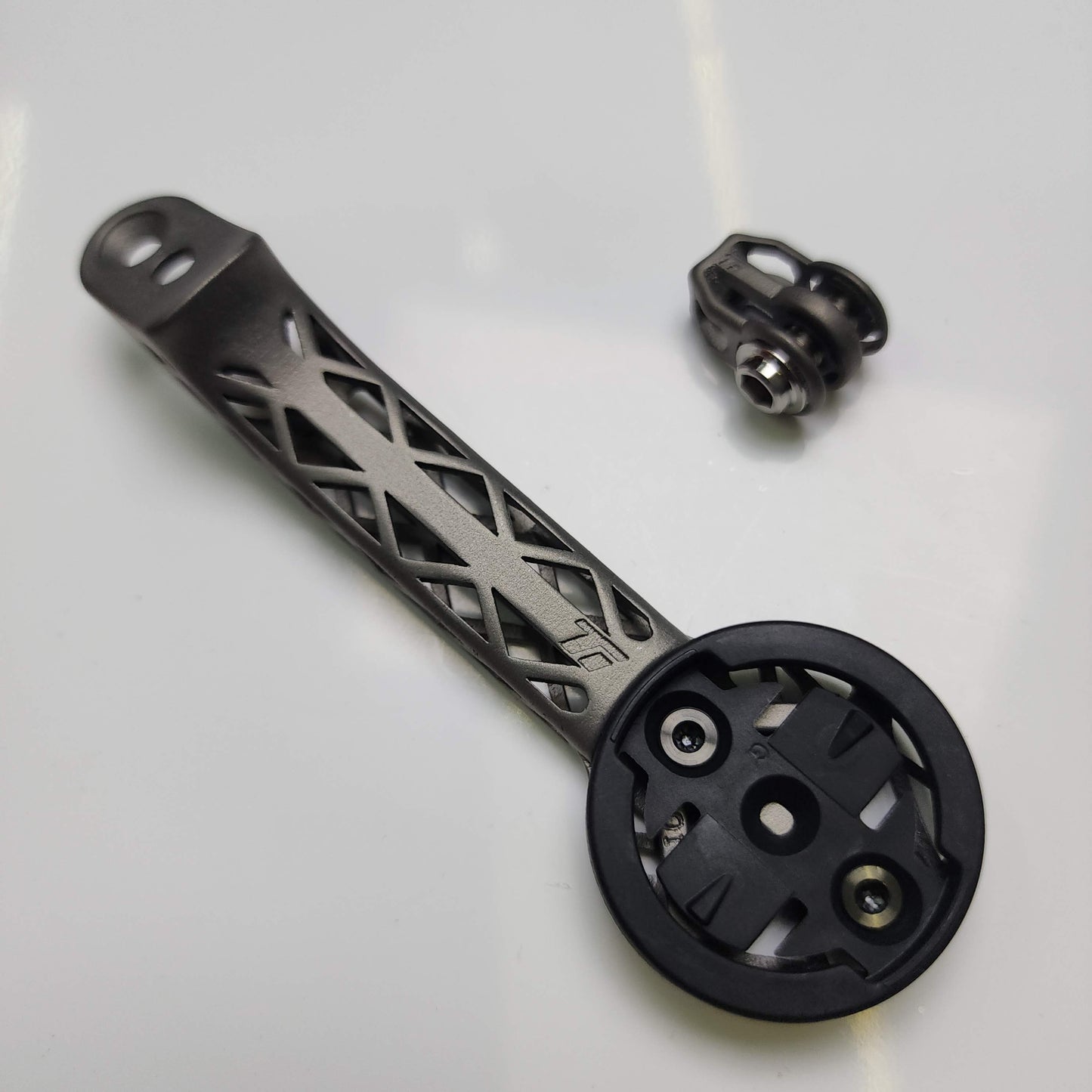 Soporte para ciclocomputador Colnago CC01 impreso en 3D de titanio | Garmin Wahoo Bryton | Serie Team