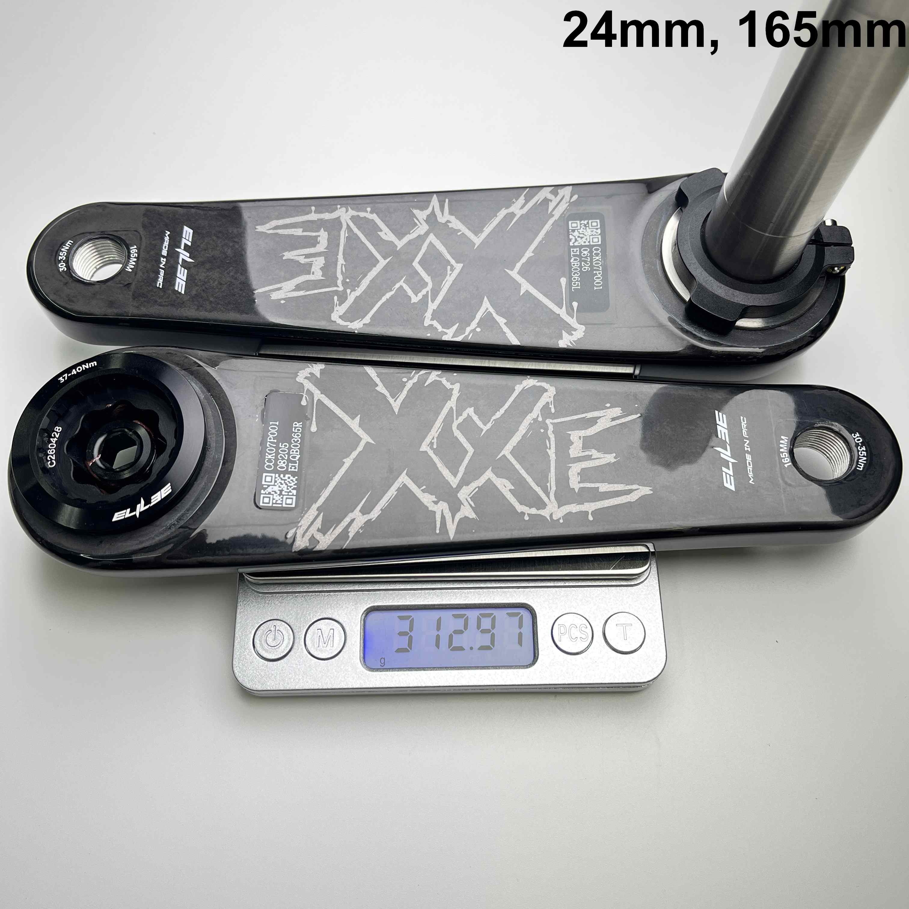 Elilee X310 Carbon Crankarms | 310g Ultralight DUB/24mm Road Crank