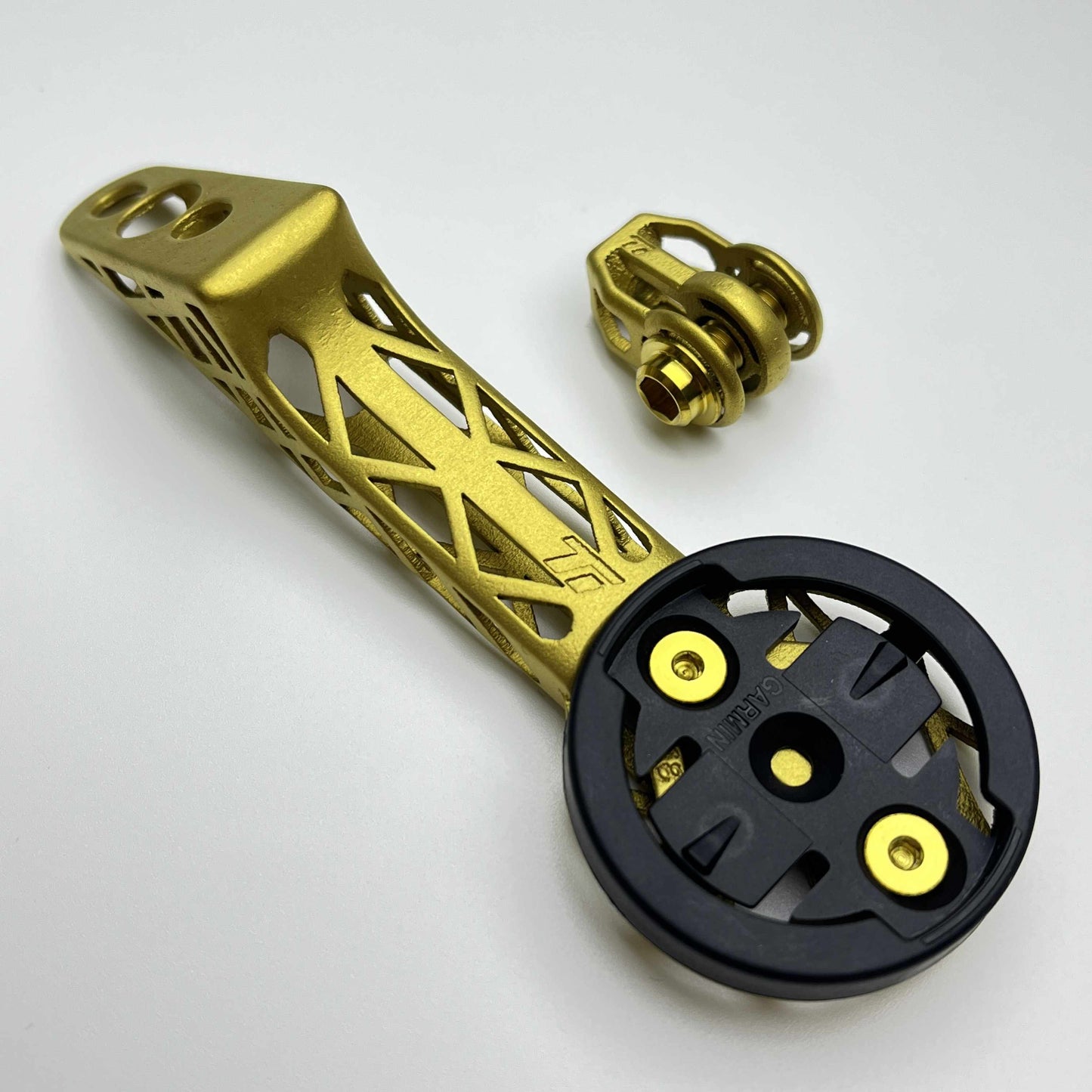 Dudukan Komputer Titanium Cetak 3D Black Inc (Factor) | Garmin Wahoo Bryton | Seri Tim