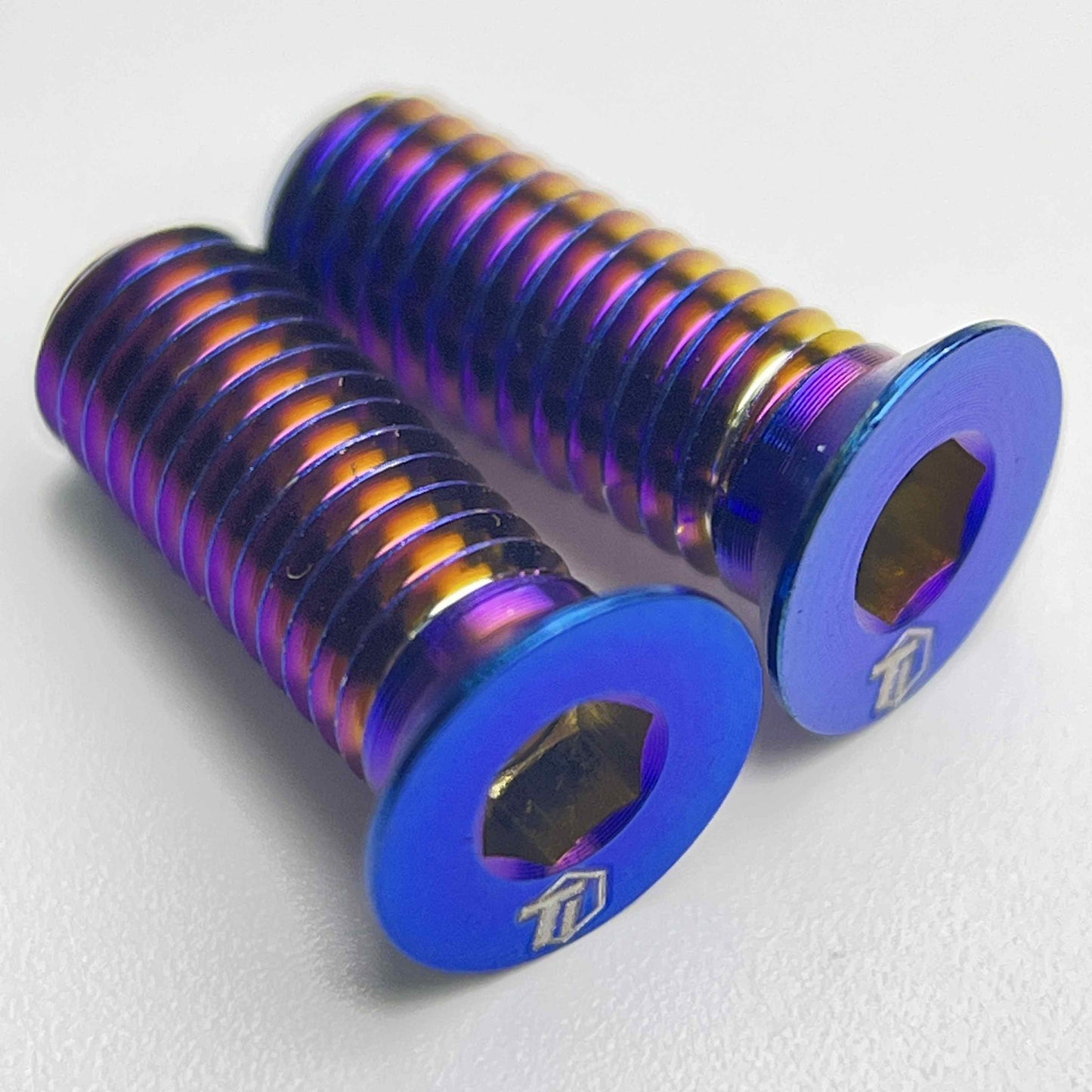Flush Mount Titanium Bottle Cage Bolts | Ultralight Hollowed Design