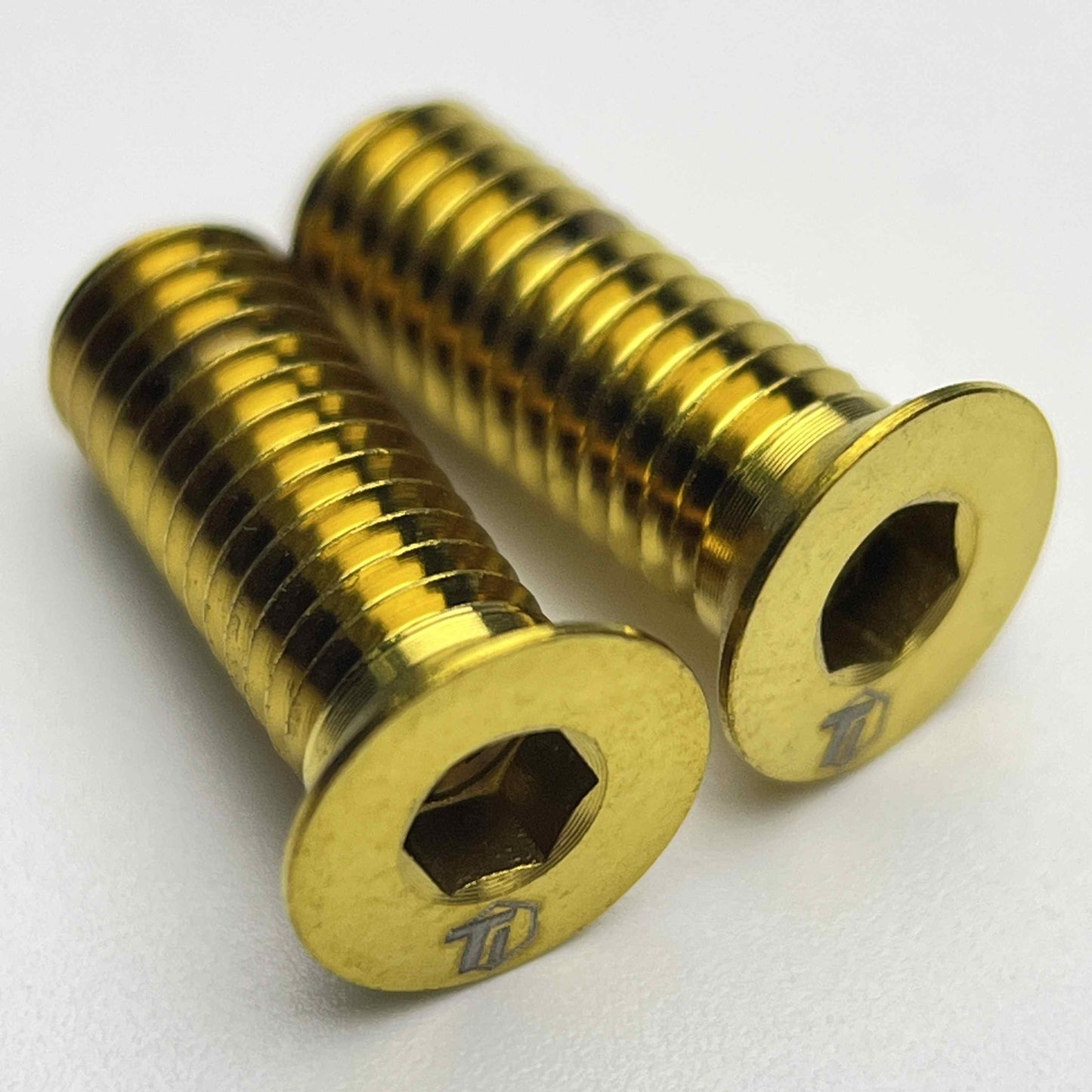 Flush Mount Titanium Bottle Cage Bolts | Ultralight Hollowed Design