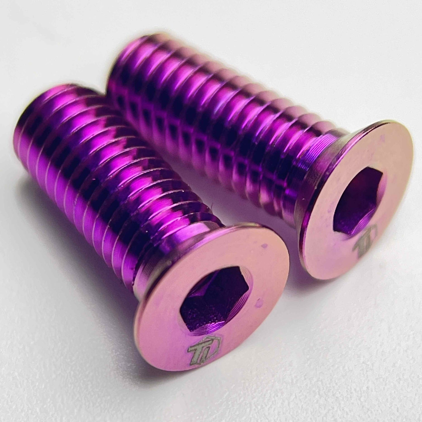 Flush Mount Titanium Bottle Cage Bolts | Ultralight Hollowed Design