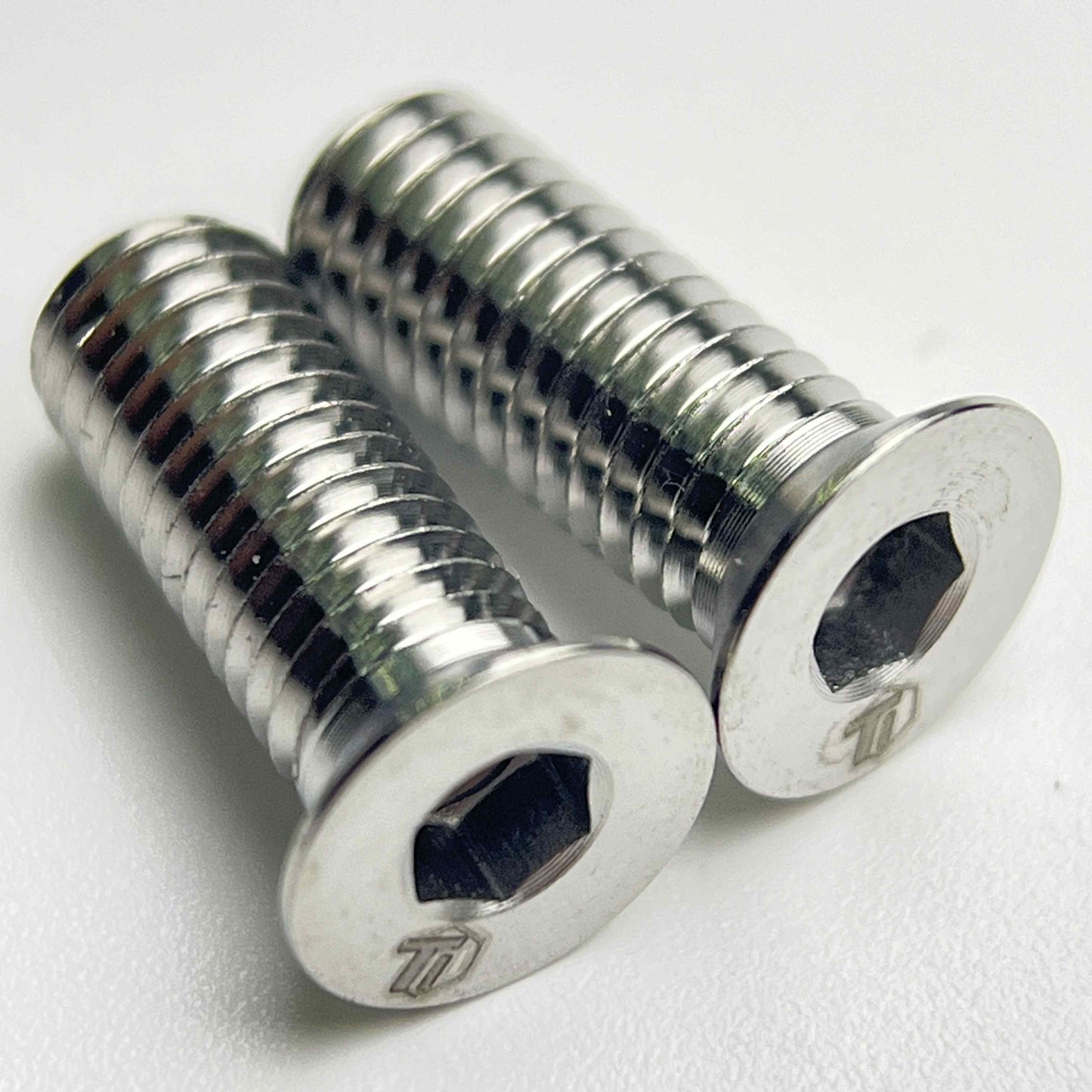 Flush Mount Titanium Bottle Cage Bolts | Ultralight Hollowed Design