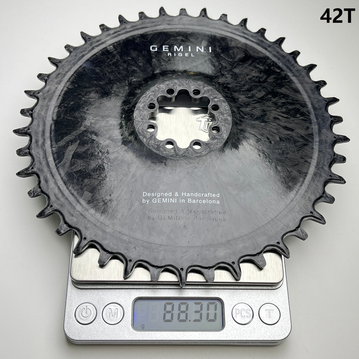 Gemini Composite Rigel Carbon Chainring - Sram 8-Bolts version 42t weight 88.3g