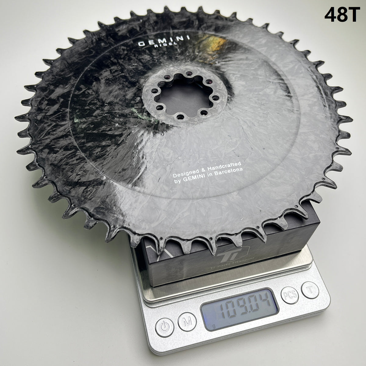 Gemini Composite Rigel Carbon Chainring - Sram 8-Bolts version 48t weight 109.04g
