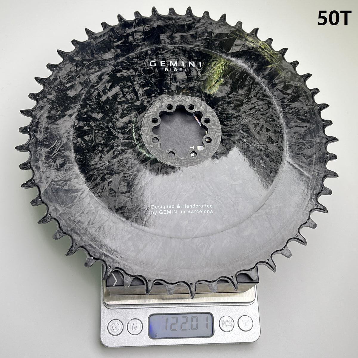 Gemini Composite Rigel Carbon Chainring - Sram 8-Bolts version 50t weight 122.01g