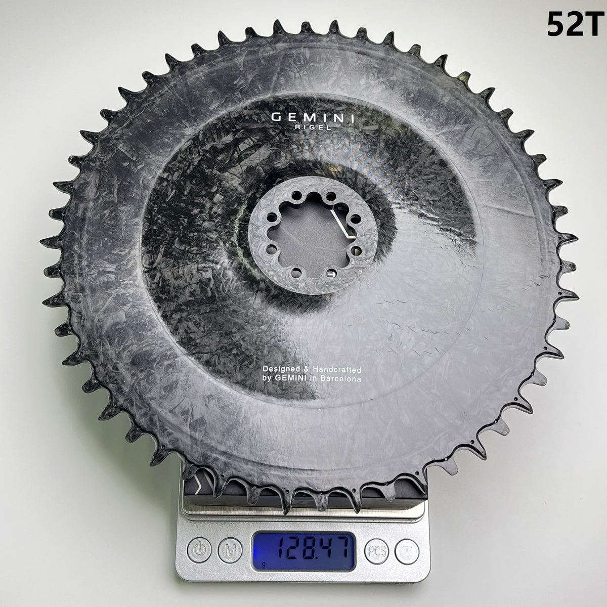Gemini Composite Rigel Carbon Chainring - Sram 8-Bolts version 52t weight 128.47g