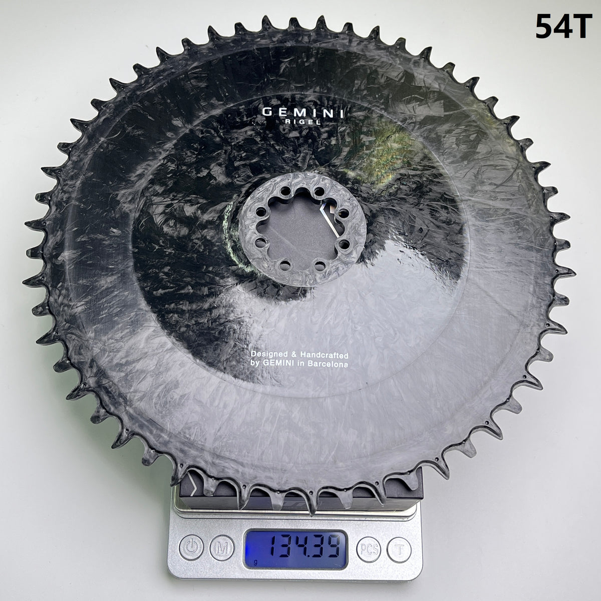 Gemini Composite Rigel Carbon Chainring - Sram 8-Bolts version 54t weight 134.39g