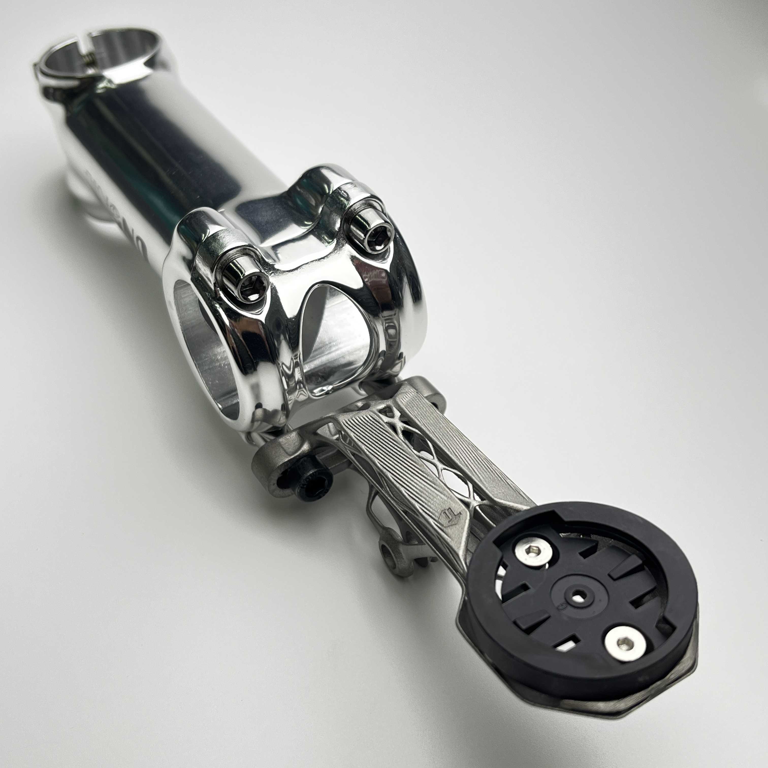 Titanium Out Front Computer Mounts Universal Stem Titanium Bike Computer Mount - Club Series | 2-Piece Ba ...