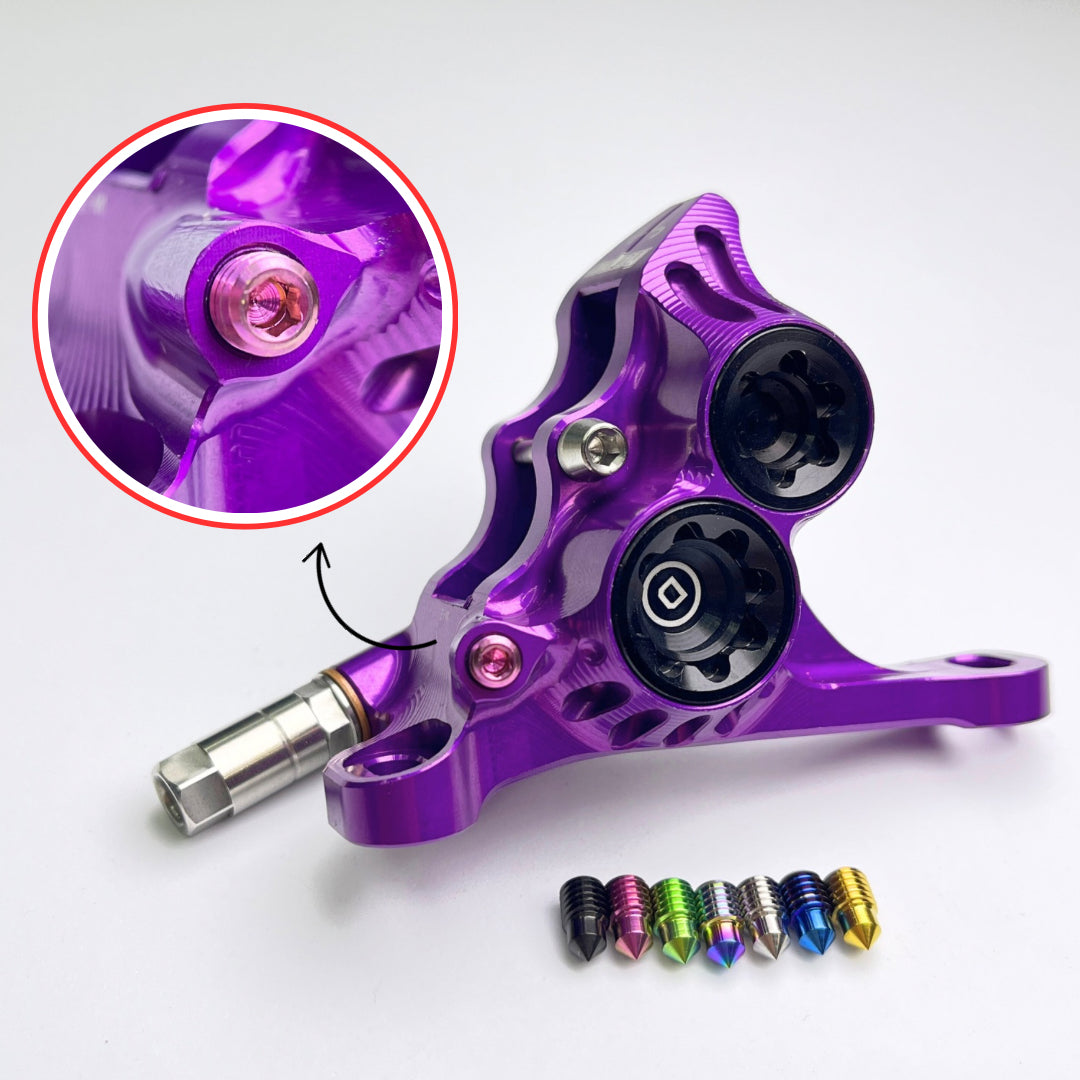 Hope RX4+ Titanium Upgrades | RX4 Hose Nut, Connector, Bleed Port, Bra ...