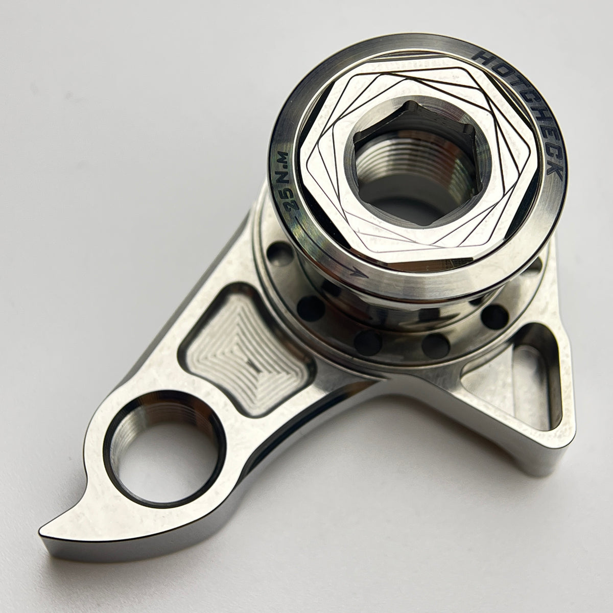 Hot Check x TiParts Titanium Universal Rear Derailleur Hanger (UDH RD Hanger) | Shimano & SRAM