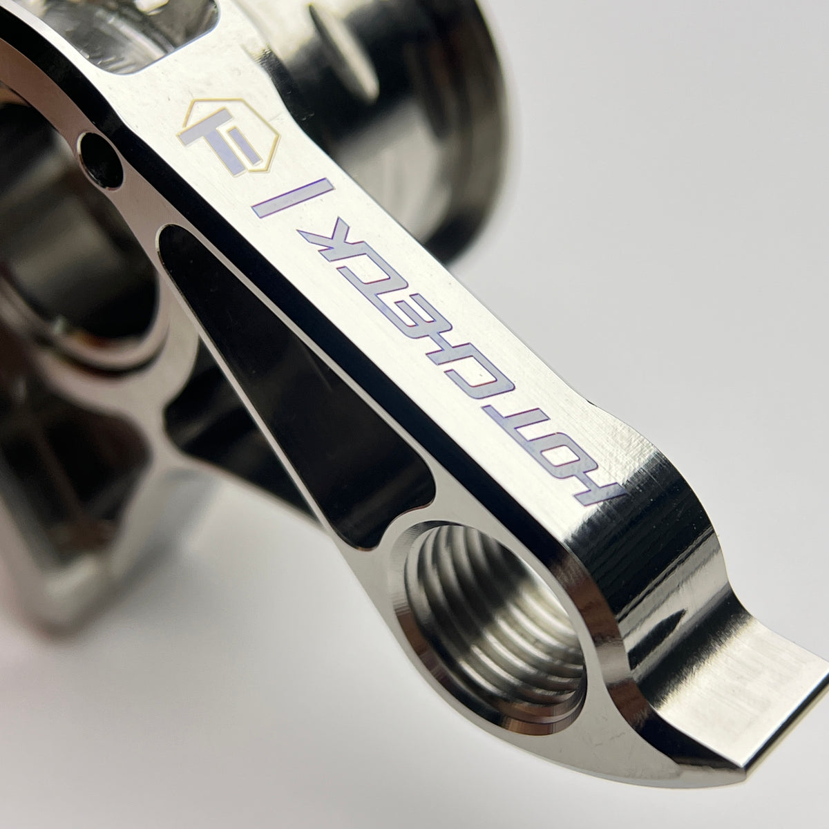Hot Check x TiParts Titanium Universal Rear Derailleur Hanger (UDH RD Hanger) | Shimano & SRAM