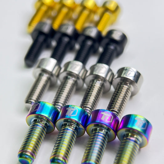 Śruba tytanowa do kierownicy Brompton T-Line | Śruba mostka, złota, olejowa, czarno-srebrna | Śruba tytanowa klasy 5, Singapur