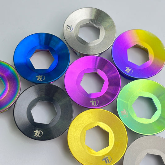 Kurbelarm-Abdeckkappe aus Titan für Shimano | 105 Ultegra Dura Ace R8000 R8100 R9100 R9200 Deore XT XTR M7850 M8000 M9000