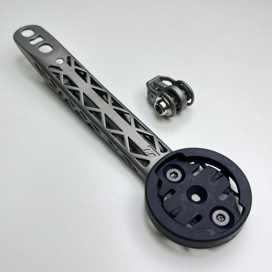 Grigio Carbonio T1000 HM Aero Titanium Držák pro 3D tisk na počítač | GC Italy Integrovaný držák GoPro Light Bracket na řídítka pro Garmin 1050 Wahoo Ace