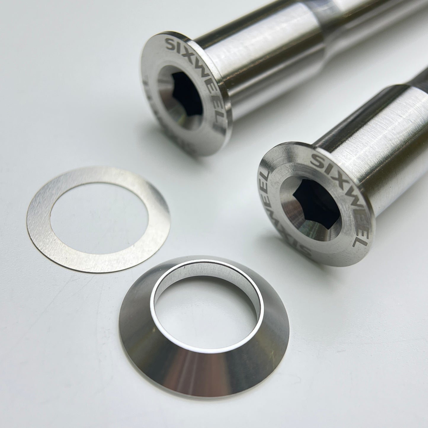 Eixo passante de titânio Sixweel 27,52g | Passoni Titanio Classica / Prima / XXTi / Fidia Disco