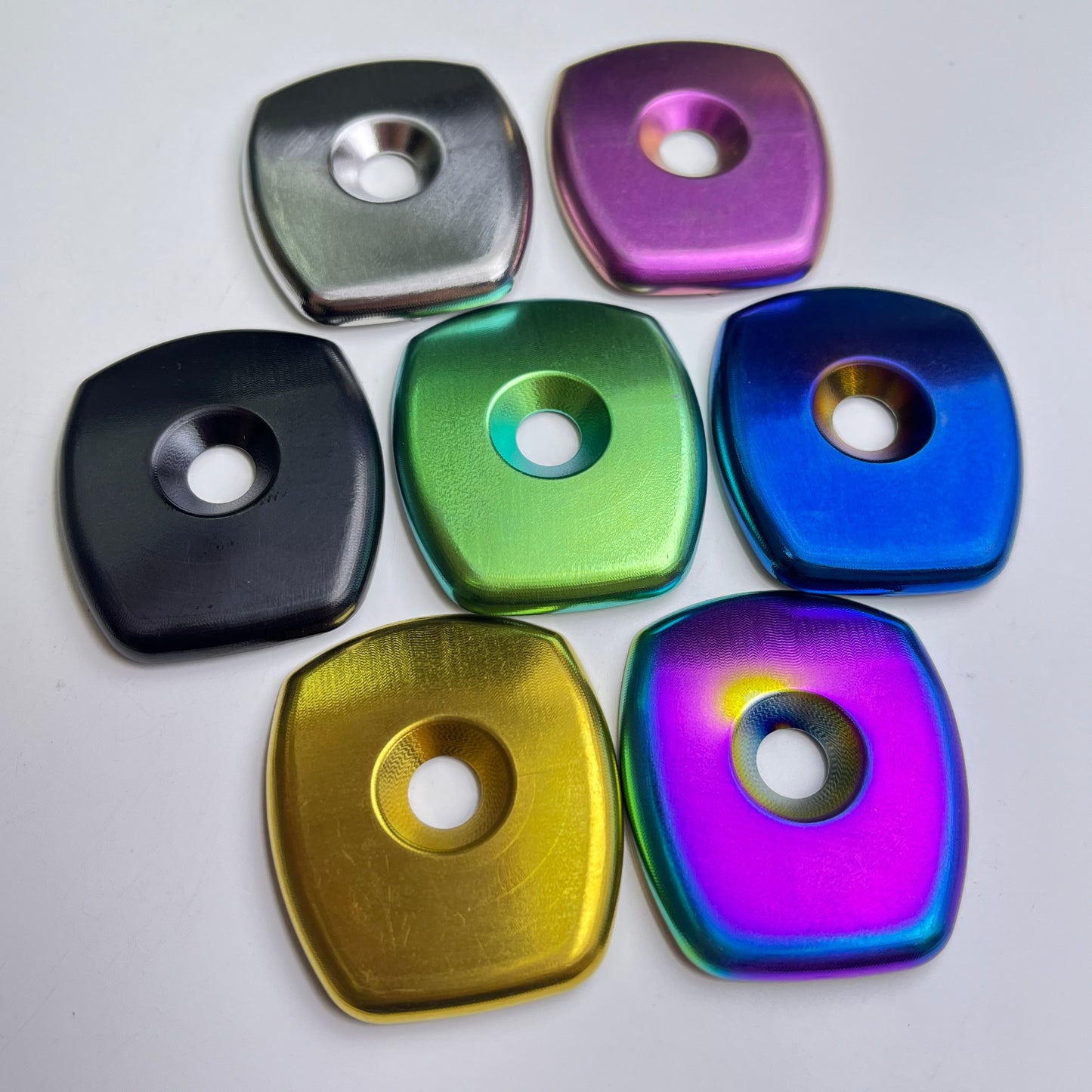 ฝาครอบสเต็มไทเทเนียม CNC หนัก 11.72 กรัม | แฮนด์แบบบูรณาการ Roval Rapide | Tarmac SL8