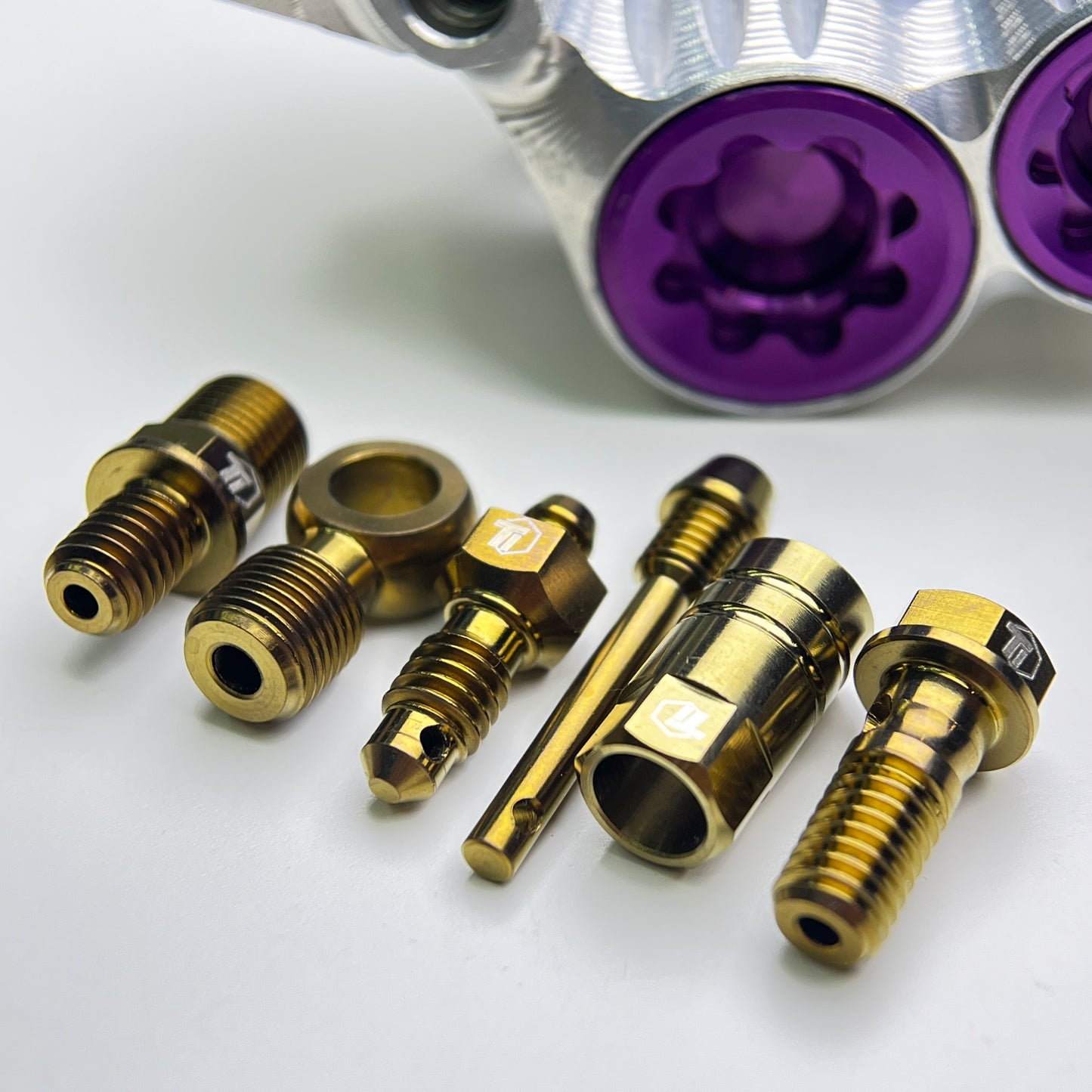 Kit de mise à niveau en titane pour freins Hope Tech V4 / Race | Kit de mise à niveau GR4 pour freins Hope Tech VTT Enduro DH | Vis en titane grade 5