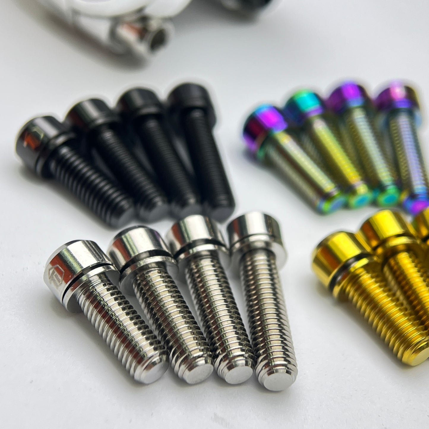 M5 Narrow Cap Head Titanium Stem Bolts | M5x14 16 18 20 | 2-Piece Handlebar-Stem Combo