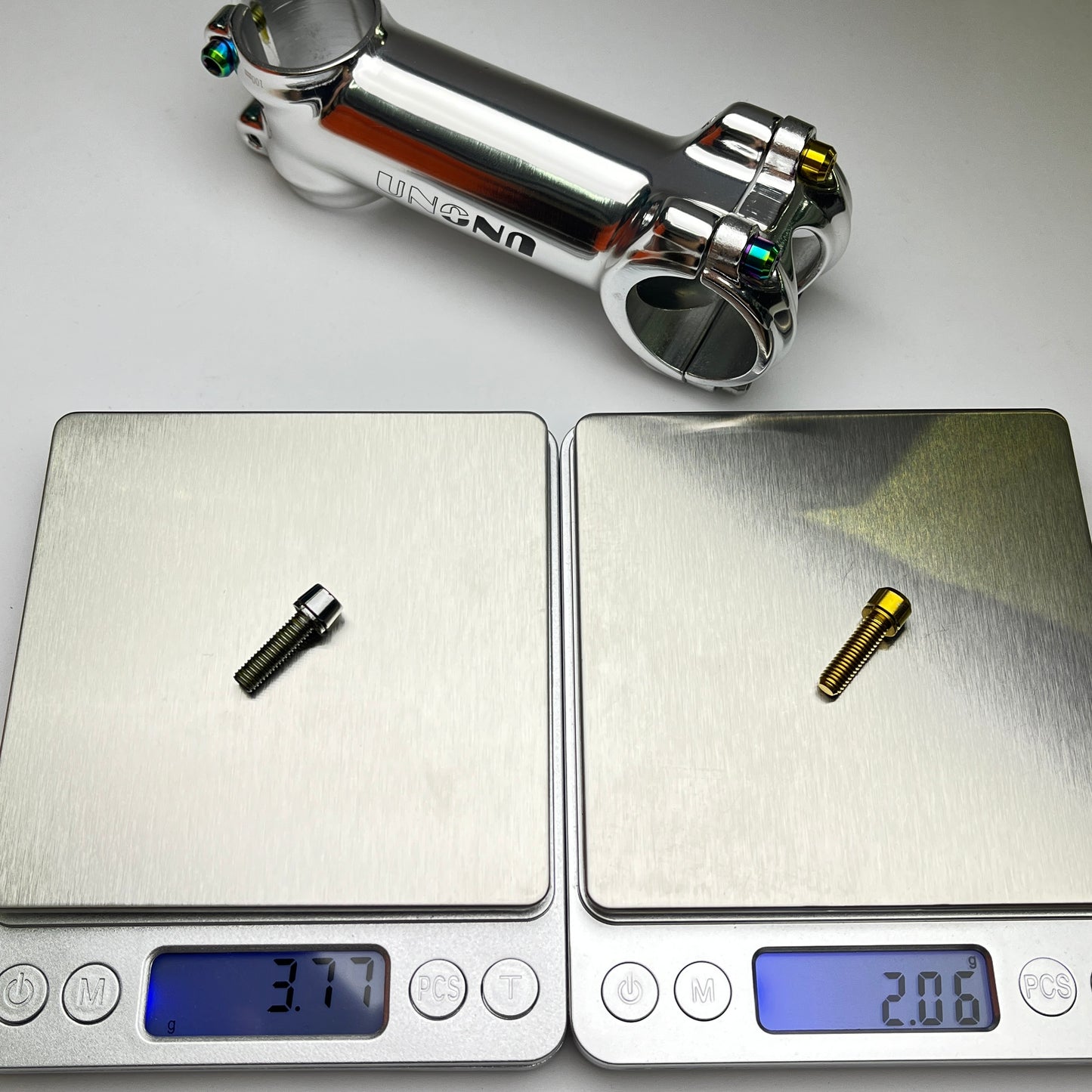 M5 Narrow Cap Head Titanium Stem Bolts | M5x14 16 18 20 | 2-Piece Handlebar-Stem Combo