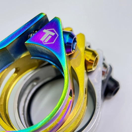 Titanium Seatpost Clamp/Collar | 31.8/34.9mm | FREE Matching Ti Screw!