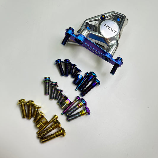 ชุดอัปเกรดเบรก Titanium SRAM RED E1 XPLR Force Rival AXS | ชุดอัปเกรดสกรูยึดคาลิปเปอร์เบรกดิสก์ถนน 12S