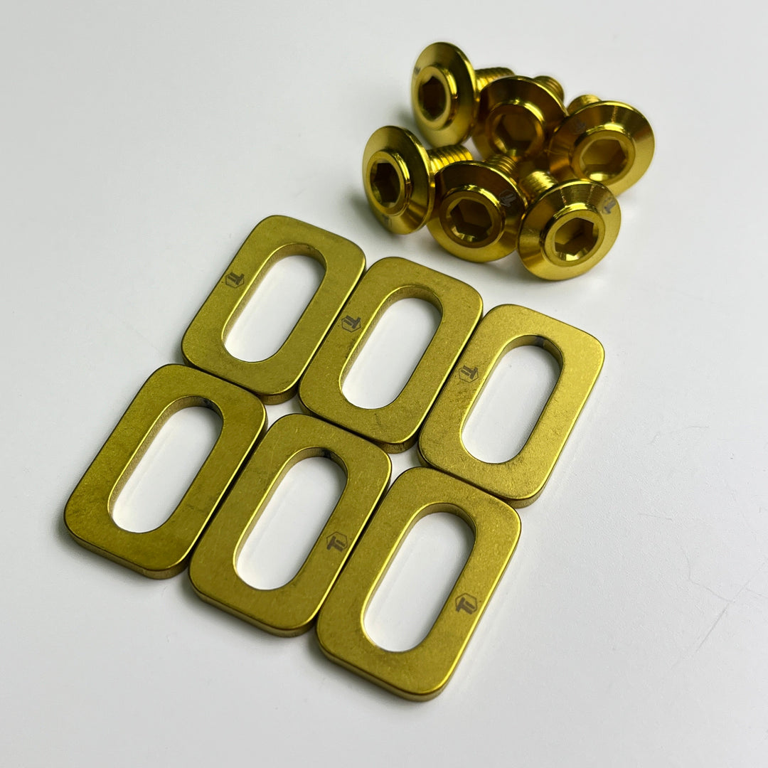 12 Viti In Titanio Oro Per Dischi E Pinze Freni MTB – Bulloni Rotore Risk (5x10mm) - Foto 5