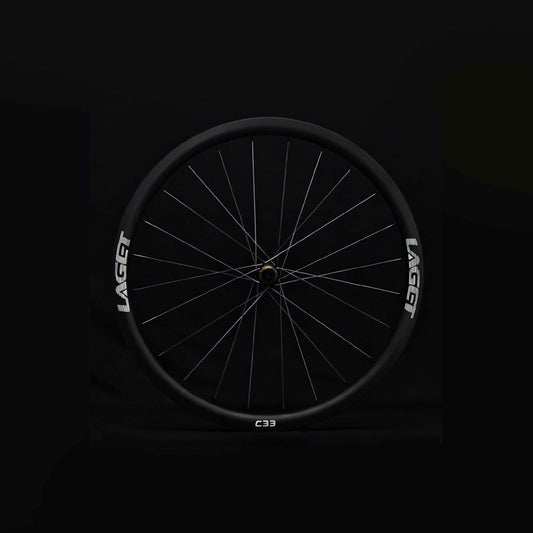 Laget C33 Carbon Gravel Disc Wheelset | 1205g, 33mm Depth, Titanium Spokes