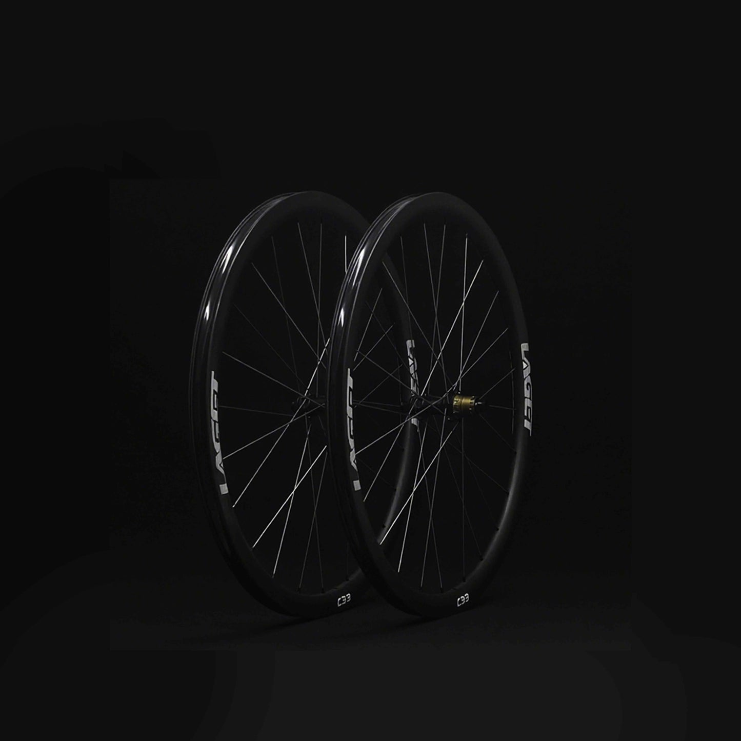 Laget C33 Carbon Gravel Disc Wheelset | 1205g, 33mm Depth, Titanium Spokes