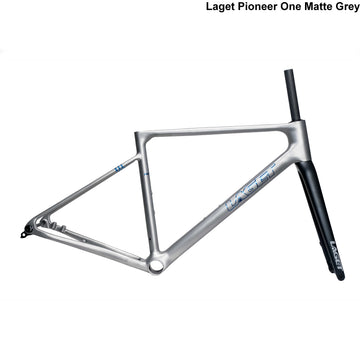 metall fahrradrahmen Laget Pioneer One Titan-Rennradrahmen-Set | 3D-gedrucktes Titan | 1350g (S) | 700x32c thule-10201034 Farbe:Schwarz/Schwarze Tasche weißes Logo Lecyclo.com Spulenturm für Nähmaschinenspulen –