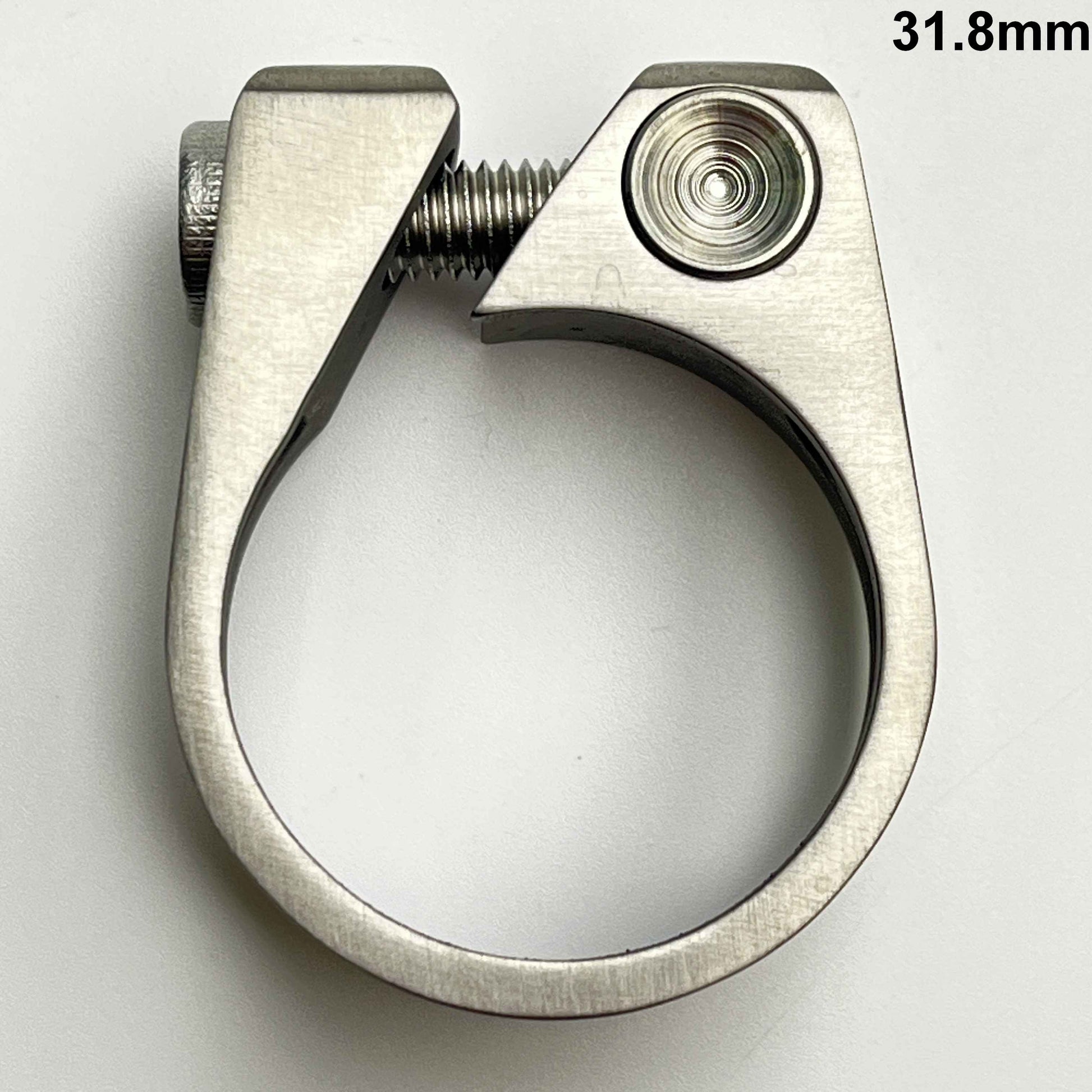 Laget 31.8mm titanium seatpost clamp top view