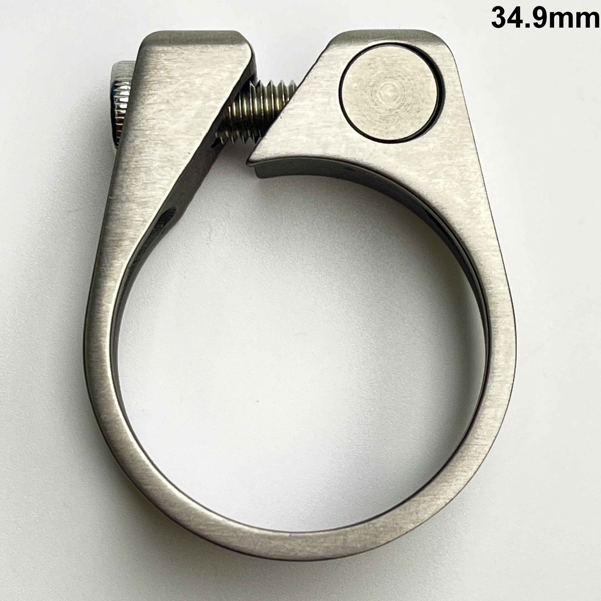 Laget 34.9mm titanium seatpost clamp top view