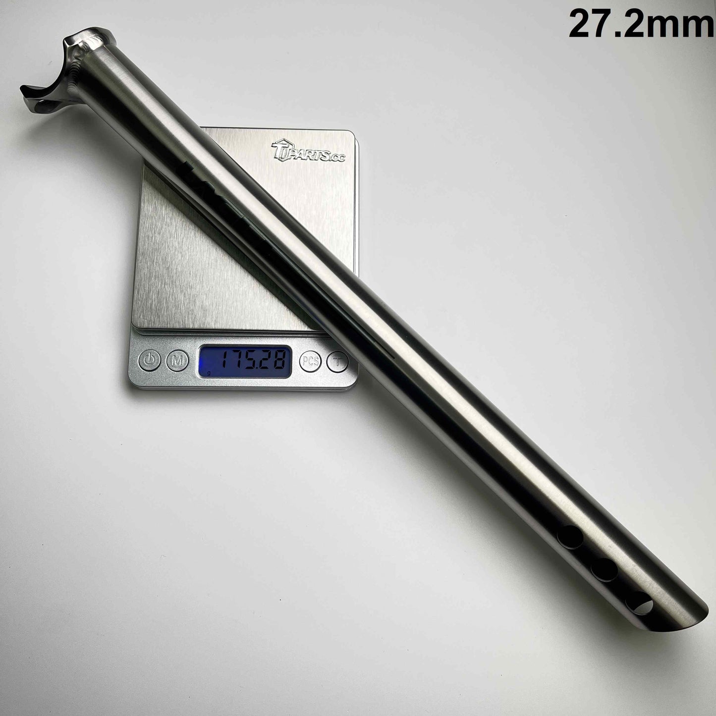 Tige de Selle Droite en Titane Laget | Zéro déport, 27,2/31,6 mm