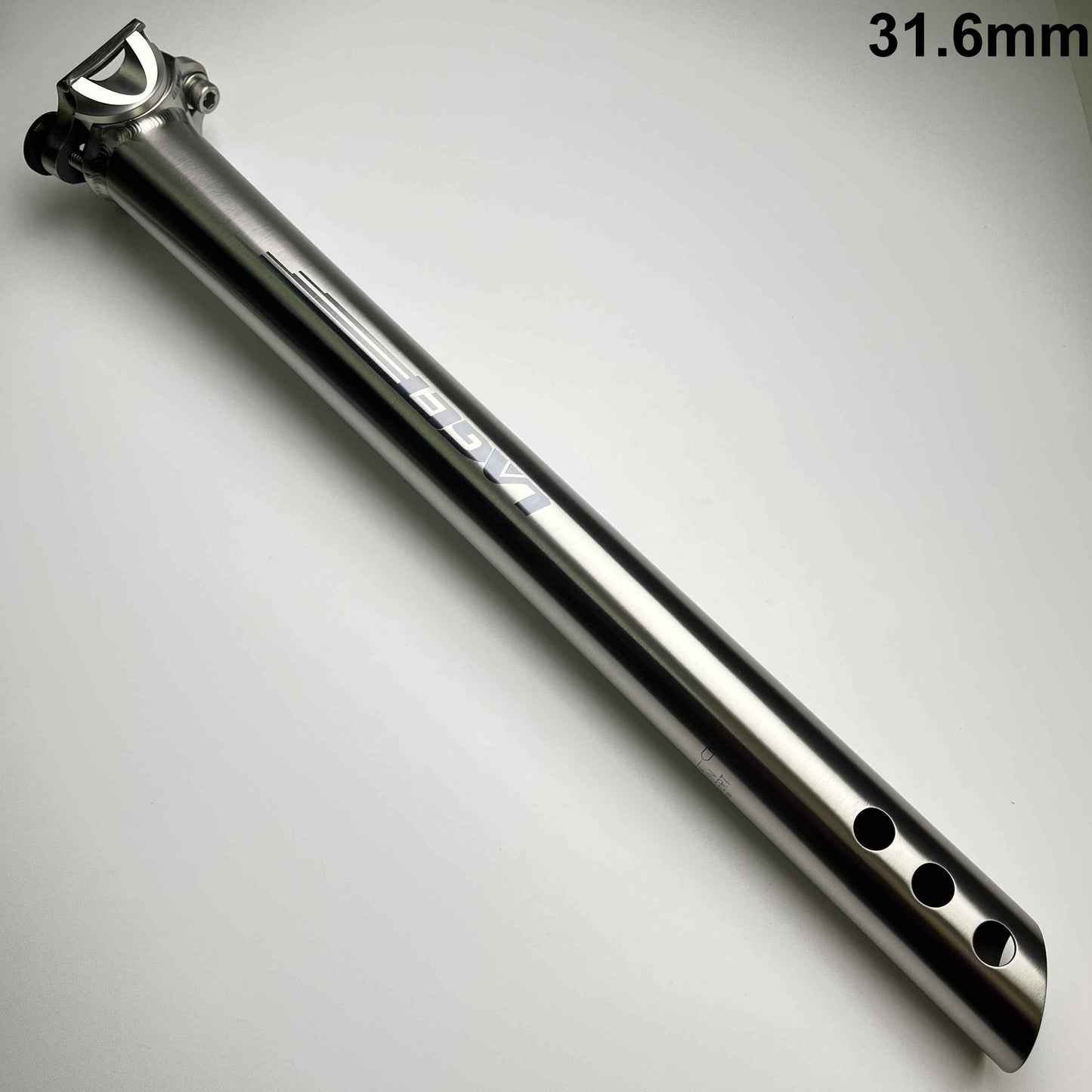 Tige de Selle Droite en Titane Laget | Zéro déport, 27,2/31,6 mm