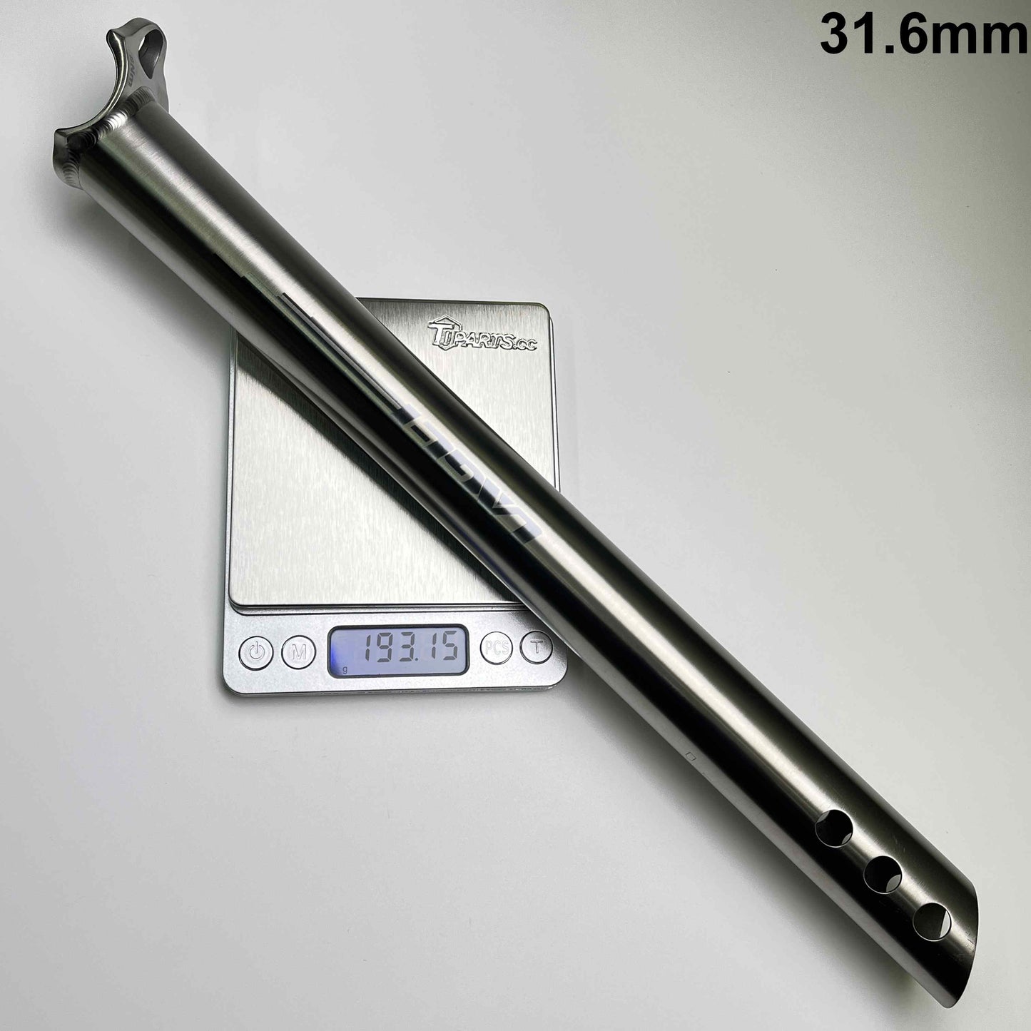 Tige de Selle Droite en Titane Laget | Zéro déport, 27,2/31,6 mm