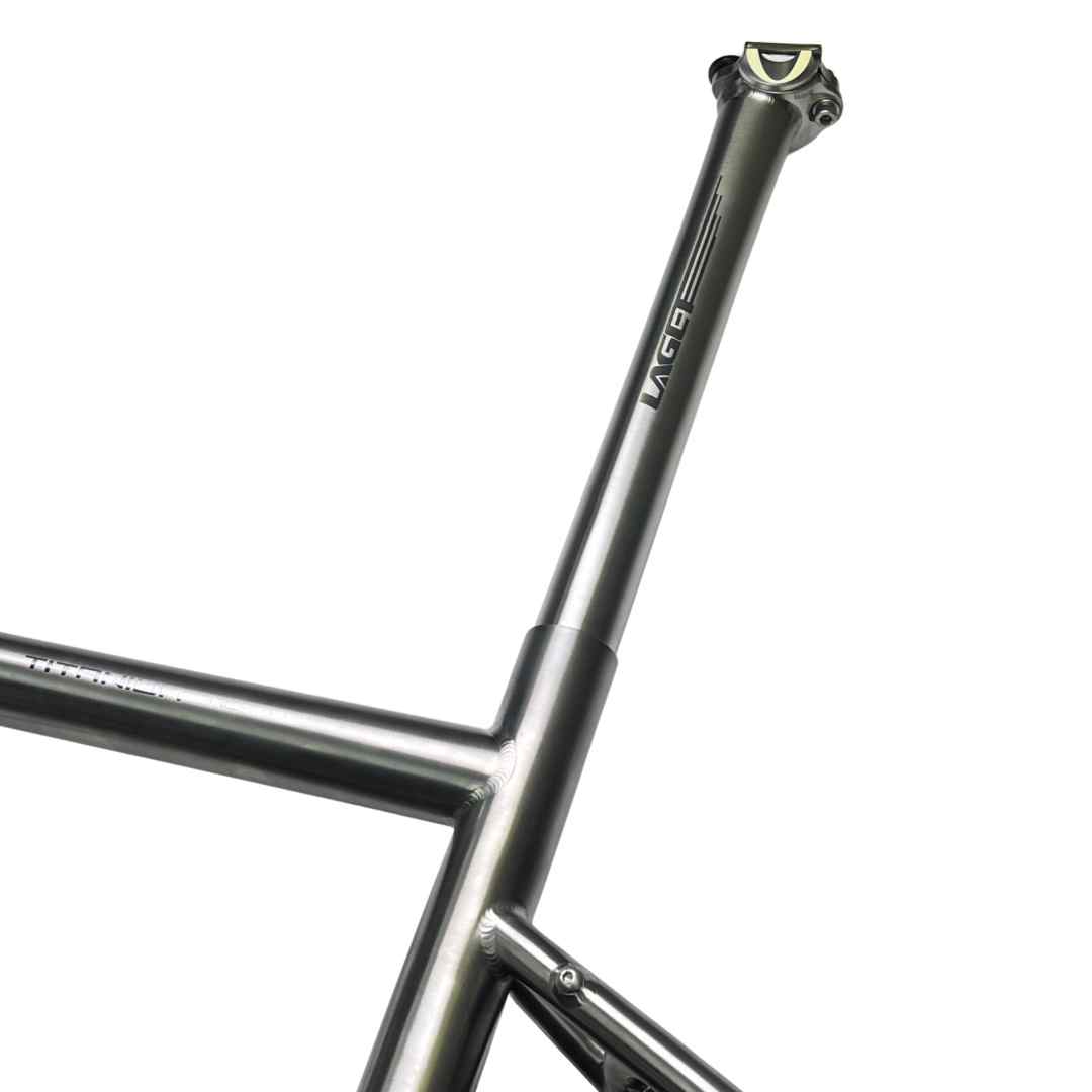 Tige de Selle Droite en Titane Laget | Zéro déport, 27,2/31,6 mm
