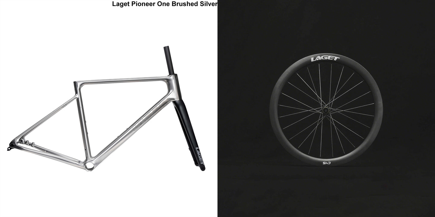 Laget Pioneer One Cadre de route en titane | Titane imprimé en 3D | 1350g (S) | 700x32c