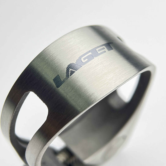 Laget titanium seatpost clamp logo