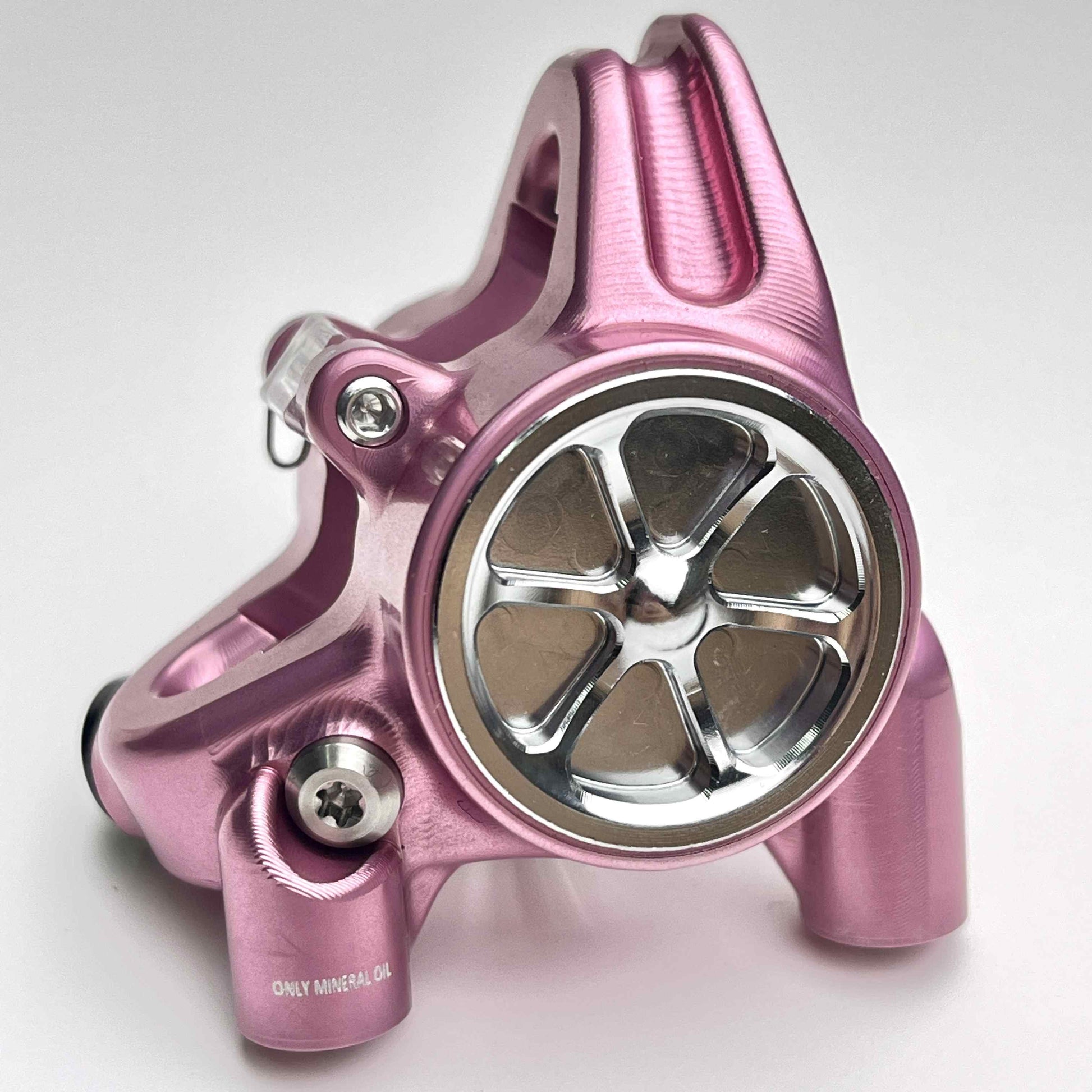 Lewis R2 pink mineral oil brake caliper