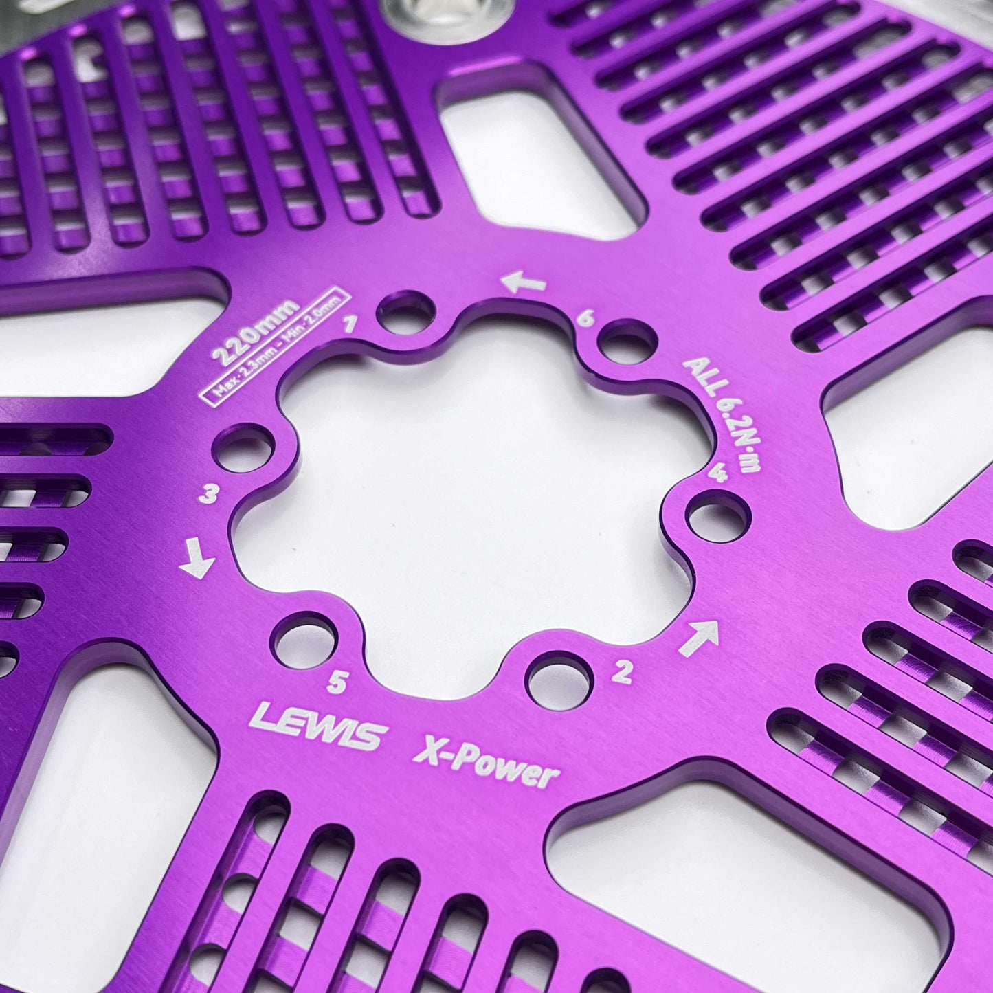 Lewis Floating Brake Rotor | 6 Bolts 44BCD 200/220mm 2.3mm | DH Enduro Surron E Dirt Bike