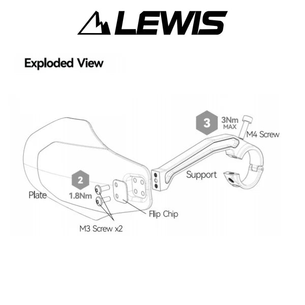 Lewis Prosafe Handschutz | Handprotektor Schutz Ebike MTB Downhill Enduro