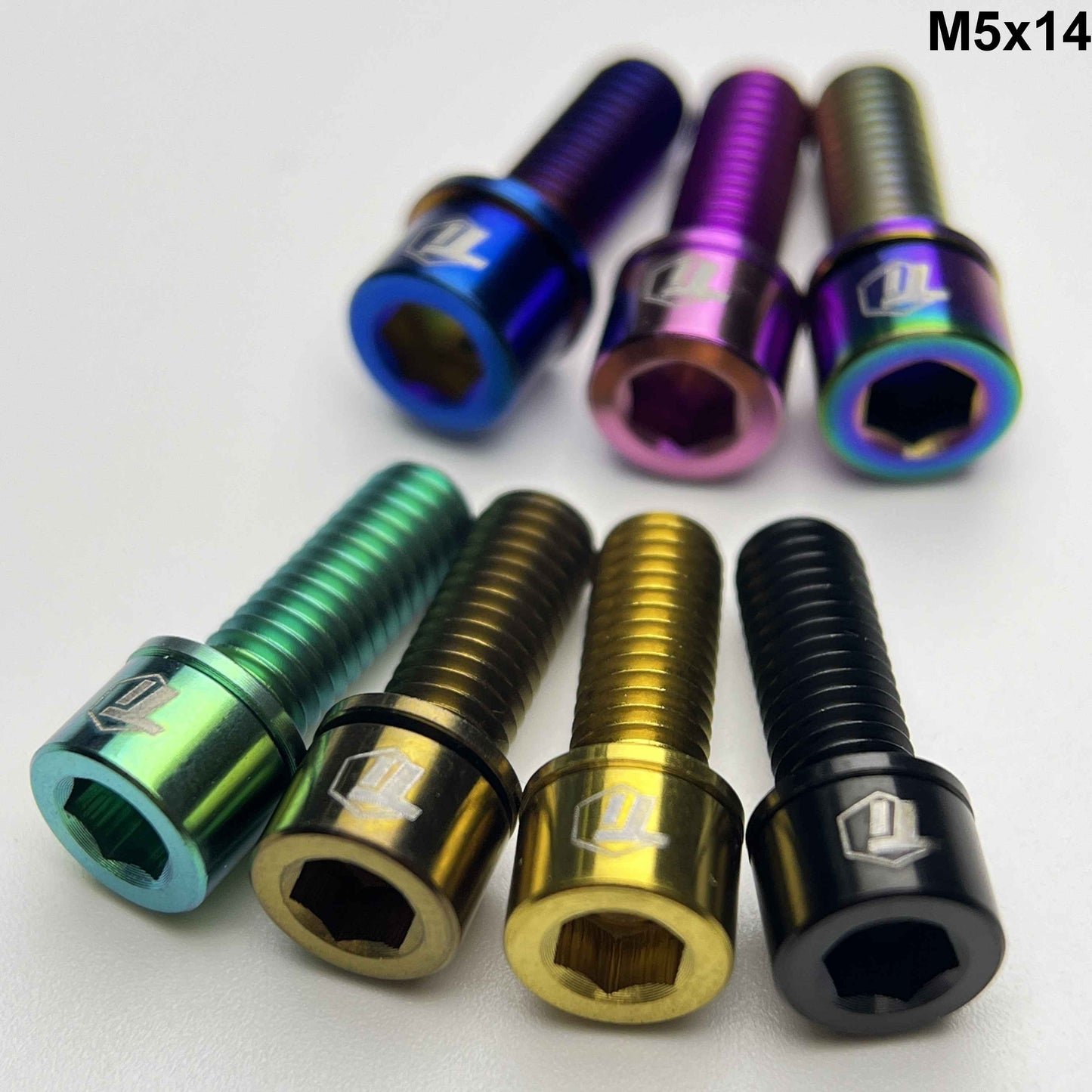 น็อตยึดแฮนด์และคอแฮนด์ไทเทเนียมหัวแคบ M5 | M5x14 16 18 20 | ชุดแฮนด์และคอแฮนด์ 2 ชิ้น